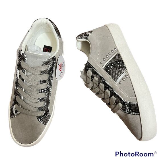 Blondo Gray Gavi Leather Lace Up Platform Sneakers -  Sz 6/7M - Picture 1 of 13